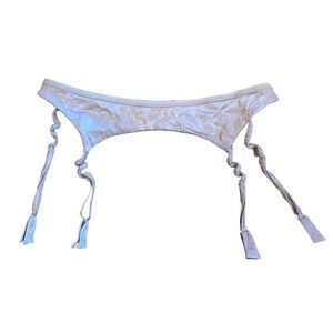 Victoria's Secret Size Small Cream Floral Garter Belt NWT
